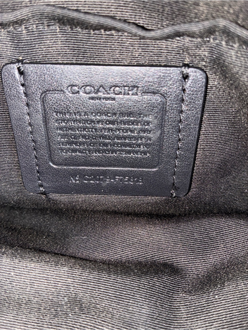 EUC- Coach F75818 Leather Crossbody- Black/Gold Strap - Picture 7 of 9